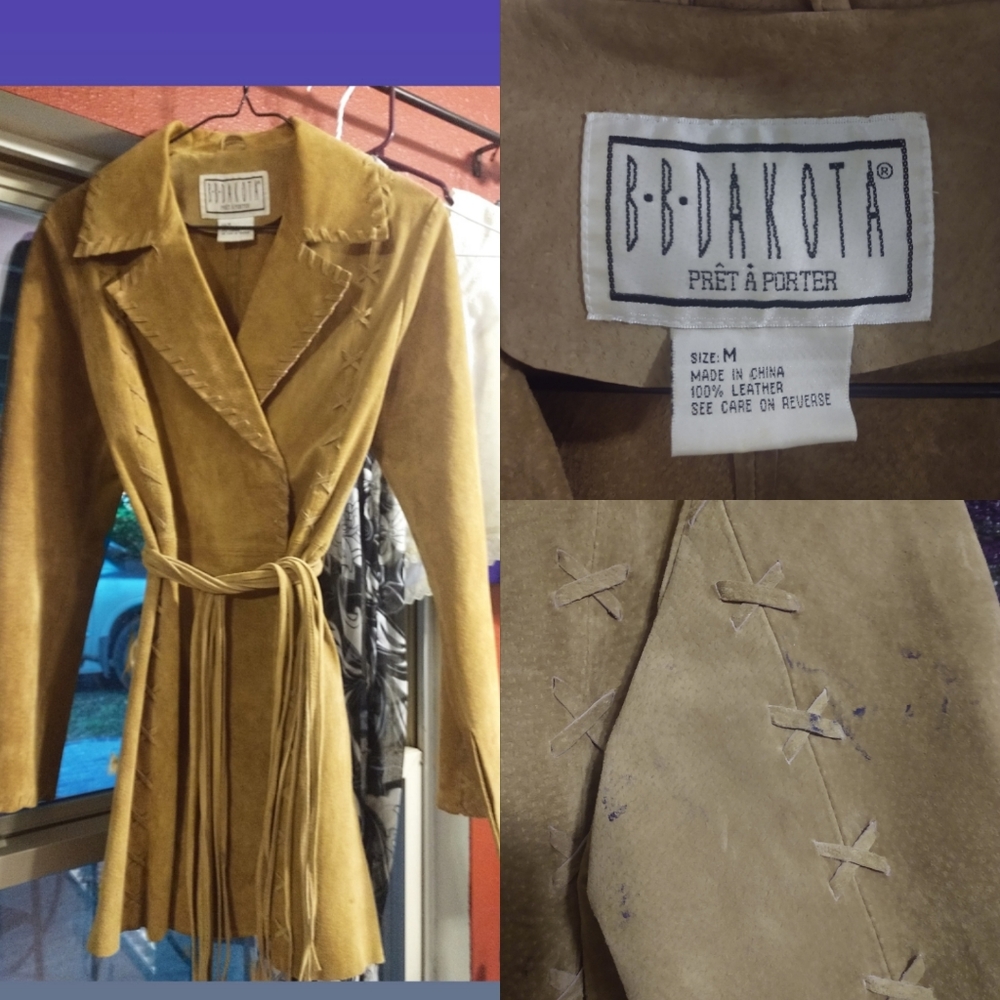 Bb Dakotah 100% suede leather jacket
